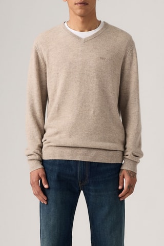 Pull en laine Vneck - Beige