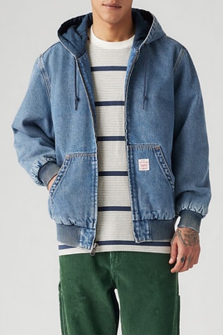 Sweat à capuche en jean Potrero Denim - Bleu