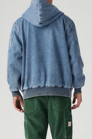 Sweat à capuche en jean Potrero Denim - Bleu