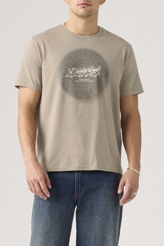 T-shirt Vintage Fit Graphic Blur Copper R - Kaki