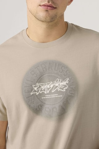 T-shirt Vintage Fit Graphic Blur Copper R - Kaki