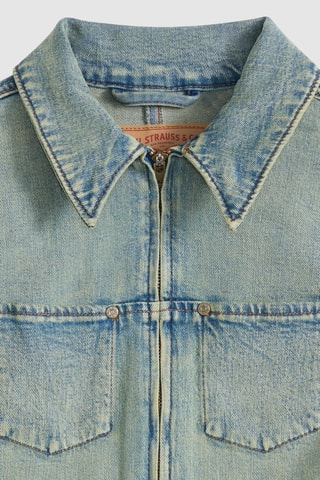 Veste en jean Y2K Stretch Fitted Trucker - Bleu