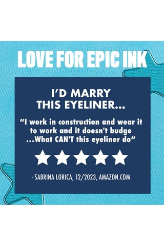 Pennarello eyeliner waterproof vegan 24 h Epic Ink - Denim Dazzle - 1 ml