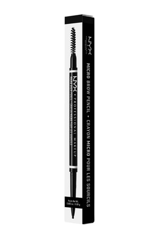 Matita sopracciglia vegan doppia punta Micro Brow - Black - 0,09 g
