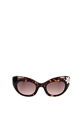 Lunettes de soleil femme - Catégorie 2 - Carolina Herrera - Argenté, marron et noir