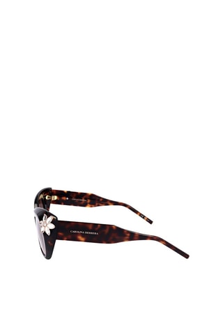 Lunettes de soleil femme - Catégorie 2 - Carolina Herrera - Argenté, marron et noir