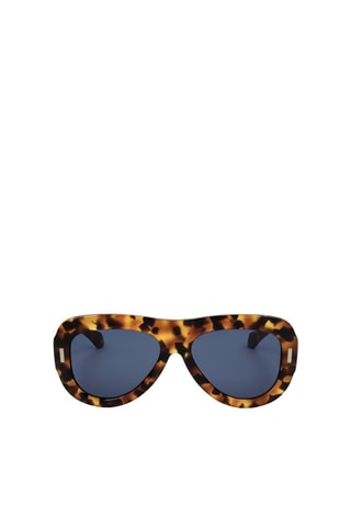 Lunettes de soleil femme - Catégorie 3 - Ferragamo - Bleu et marron
