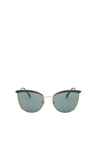 Lunettes de soleil femme - Catégorie 2 - Carolina Herrera - Vert, rose et doré