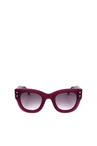 Lunettes de soleil femme - Catégorie 2 - Carolina Herrera - Rouge, doré et gris