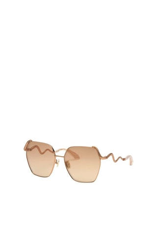 Lunettes de soleil femme - Catégorie 2 - Roberto Cavalli - Marron et doré