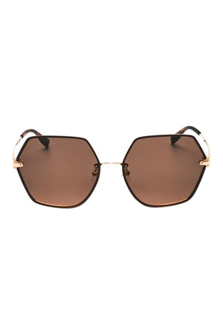 Lunettes de soleil femme - Catégorie 3 - Trussardi - Marron et doré