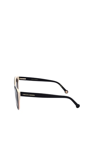 Lunettes de soleil femme - Catégorie 3 - Carolina Herrera - Doré, gris et noir