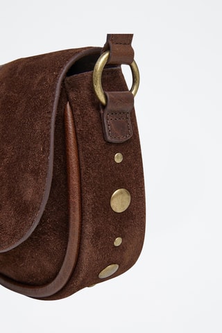 Borsa a tracolla in pelle Crisha - Marrone