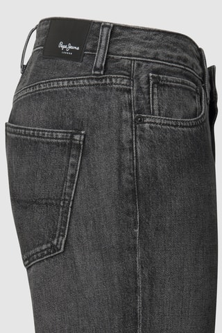 Jeans Tapered Hoge Taille Violet - Zwart
