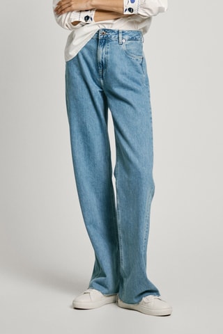 Jeans loose hoge taille Hazel - Lichtblauw