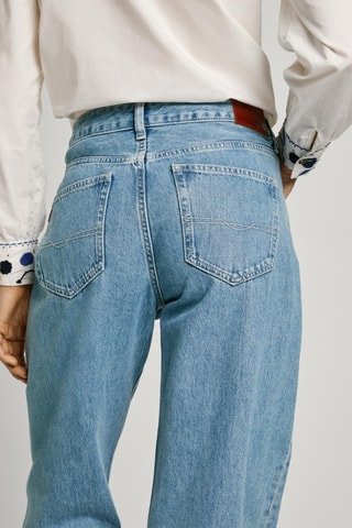 Jeans loose hoge taille Hazel - Lichtblauw