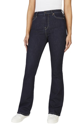 Jeans Hoge Taille Flare Cut Dion - Marineblauw