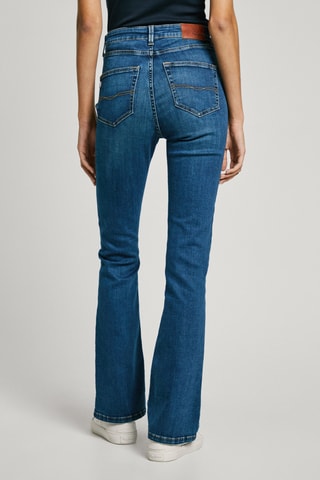 Jeans Hoge Taille Flare Cut Dion - Kobaltblauw
