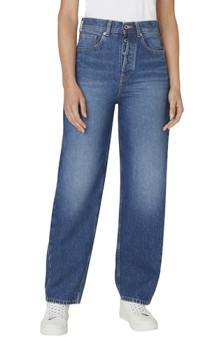 Jeans Hoge Taille Addison - Marineblauw