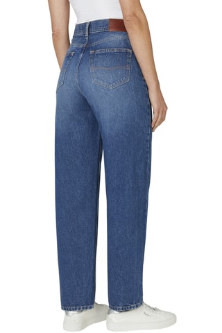 Jeans Hoge Taille Addison - Marineblauw
