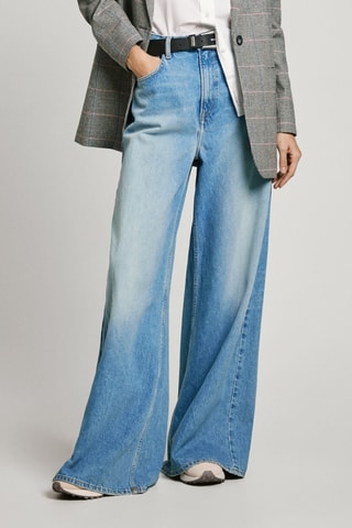 Jeans Wide Legs Hoge Taille Jaimy - Lichtblauw