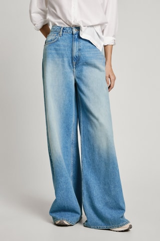 Jeans Wide Legs Hoge Taille Jaimy - Lichtblauw