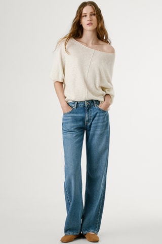Jeans loose hoge taille Nicky - Lichtblauw