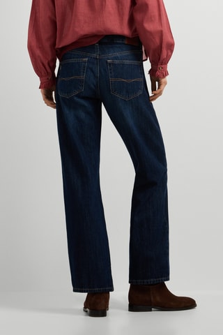 Jeans loose hoge taille Nicky - Marineblauw