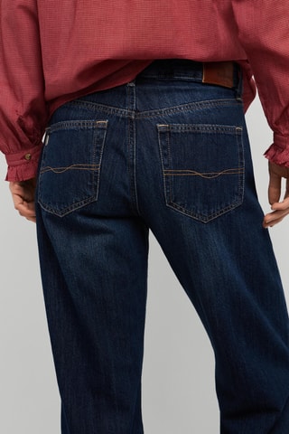 Jeans loose hoge taille Nicky - Marineblauw