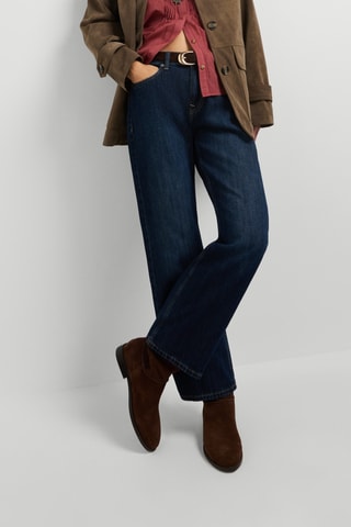 Jeans loose hoge taille Nicky - Marineblauw