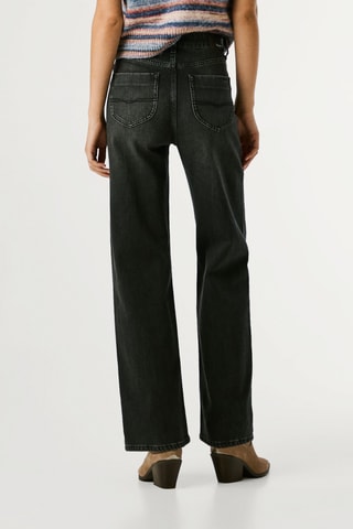 Jeans straight hoge taille Lexa - Zwart