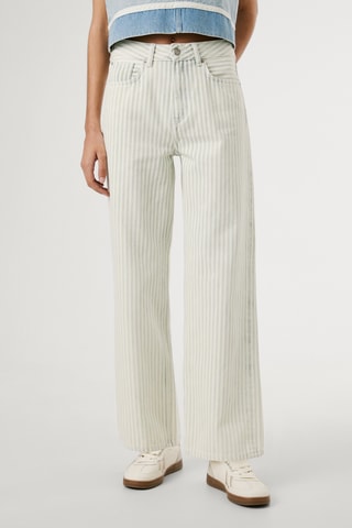 Jeans straight hoge taille Lexa - Wit