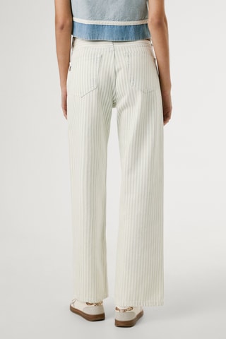 Jeans straight hoge taille Lexa - Wit