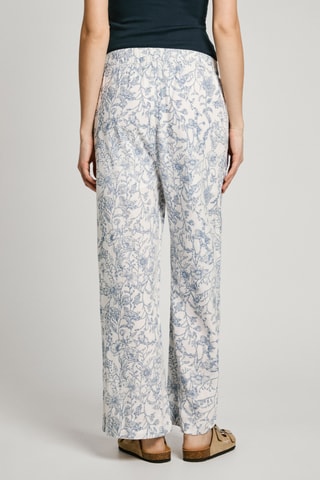Linnen Broek Hoge Taille Duana - Wit