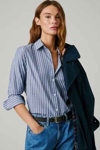 Camicia Lovie - Cobalto e bianco
