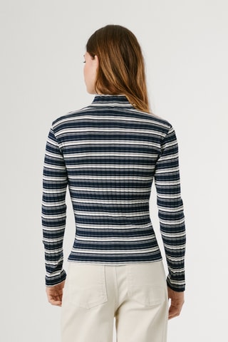 Top Belen - Navy e bianco