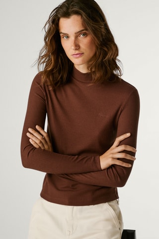Top Barbara - Marrone