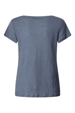 T-shirt in lino Megan - Cobalto