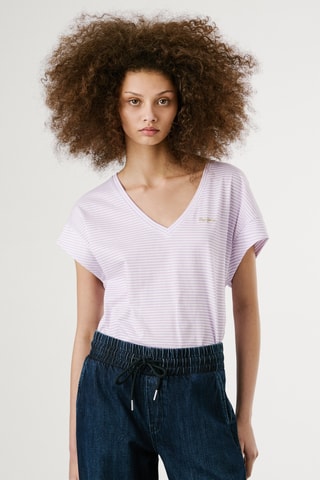 T-shirt Andy - Bianco e rosa
