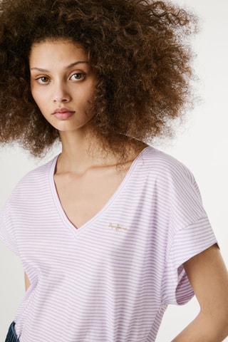 T-shirt Andy - Bianco e rosa