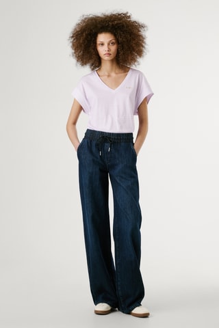T-shirt Andy - Bianco e rosa