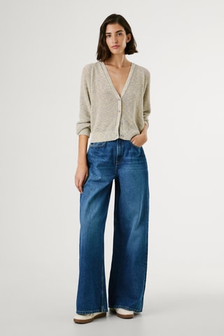 Cardigan Claire - Verde acqua melange