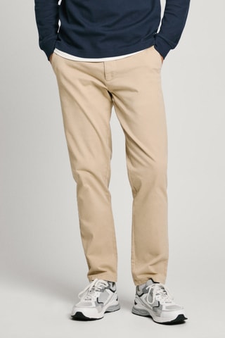 Pantaloni chino slim Twill - Beige