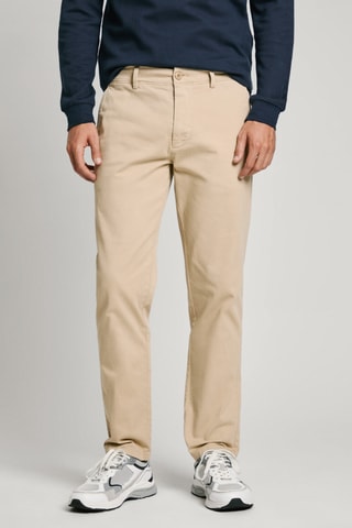 Pantaloni chino slim Twill - Beige