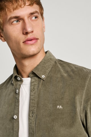 Camicia in velluto Miller - Kaki