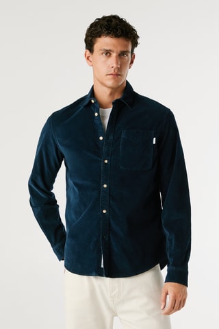 Camicia in velluto Clayton - Navy