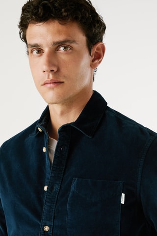 Camicia in velluto Clayton - Navy