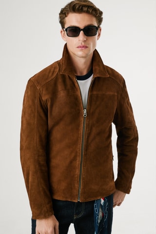 Giacca in pelle d’agnello Jax - Marrone
