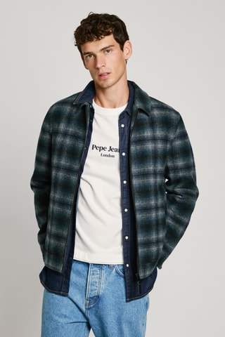 Giacca in lana Marrington - Verde scuro e navy