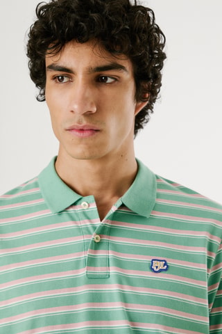 Polo Tark - Verde acqua e rosa cipria